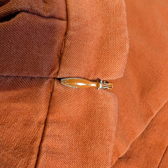 J.Crew Martie Slim Crop Pant Rust Burnt Orange Ankle Trousers Size 10 - Picture 4 of 4